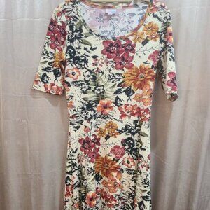 Lularoe Gorgeous Ana Floral Dress NWOT size L